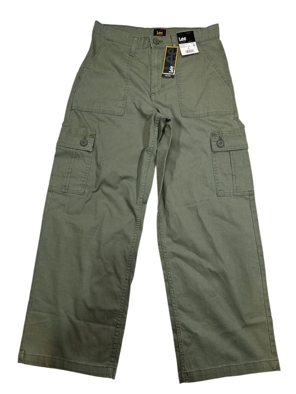 Lee Womens Loose Straight Cargo Pants Size 6 Mid-Rise Mercantile Green